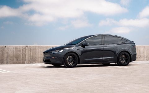 Black Tesla Model X - UP-05 Wheels in Satin Black by Unplugged Performance (1)