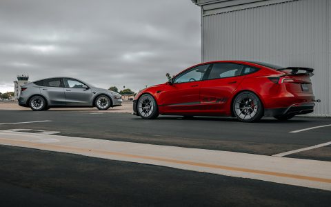 Red Rocket 2024 Tesla Model 3 Performance & Model Y Launch Edition on UP Forged UP-RW Road Warrior Wheels 4 Red Rocket 2024 Tesla Model 3 Performance & Model Y Lauch Edition on UP Forged UP-RW Road Warrior Wheels