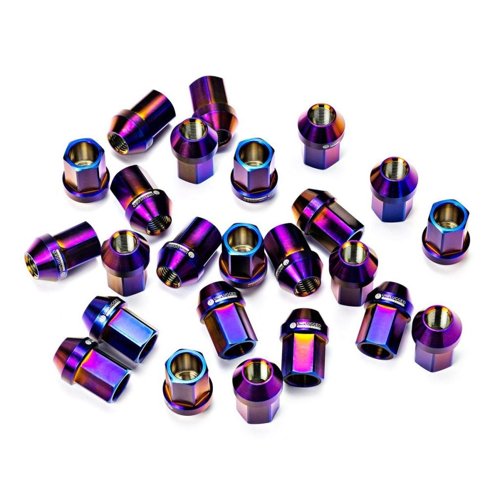 Tesla Cybertruck Lug Nut Set 24pc Forged Aluminum Black Finish Unplugged Performance 8