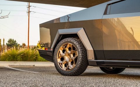 Magnesium Wrapped Tesla Cybertruck with UP Forged CYBRHEX HD Wheels