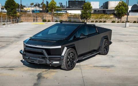 Satin Black Tesla Cyberbeast with 24-Inch UP Forged CYBRNOVA in Satin BlackSatin Black Tesla Cyberbeast with 24-Inch UP Forged CYBRNOVA in Satin Black