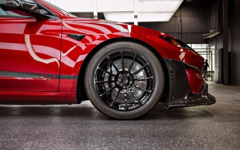 Red Rocket 2024 Tesla Model 3 Performance with Carbon Fiber Aero Kit on UP Forged UP-03 Wheels in Gloss Black 9 Red Rocket 2024 Tesla Model 3 Performance with Carbon Fiber Aero Kit on UP Forged UP-03 Wheels in Gloss Black