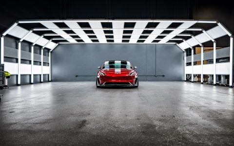 Red Rocket 2024 Tesla Model 3 Performance with Carbon Fiber Aero Kit on UP Forged UP-03 Wheels in Gloss Black 13 Red Rocket 2024 Tesla Model 3 Performance with Carbon Fiber Aero Kit on UP Forged UP-03 Wheels in Gloss Black