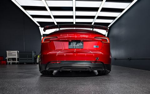 Red Rocket 2024 Tesla Model 3 Performance with Carbon Fiber Aero Kit on UP Forged UP-03 Wheels in Gloss Black 16 Red Rocket 2024 Tesla Model 3 Performance with Carbon Fiber Aero Kit on UP Forged UP-03 Wheels in Gloss Black