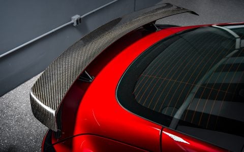 Red Rocket 2024 Tesla Model 3 Performance with Carbon Fiber Aero Kit on UP Forged UP-03 Wheels in Gloss Black 5 Red Rocket 2024 Tesla Model 3 Performance with Carbon Fiber Aero Kit on UP Forged UP-03 Wheels in Gloss Black