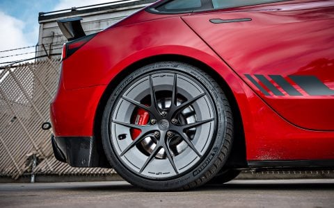 Red Rocket 2024 Tesla Model 3 Performance on 20 Inch UP Forged UP-RW Road Warrior Wheels 11 Red Rocket 2024 Tesla Model 3 Performance on 20 Inch UP Forged UP-RW Road Warrior Wheels