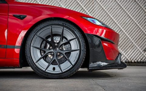 Red Rocket 2024 Tesla Model 3 Performance on 20 Inch UP Forged UP-RW Road Warrior Wheels 12 Red Rocket 2024 Tesla Model 3 Performance on 20 Inch UP Forged UP-RW Road Warrior Wheels