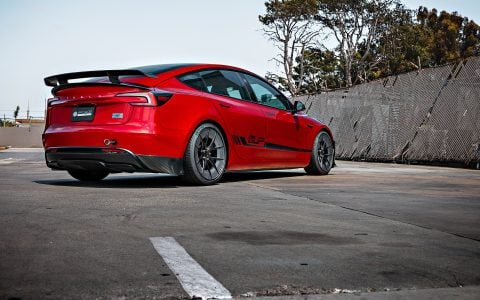 Red Rocket 2024 Tesla Model 3 Performance on 20 Inch UP Forged UP-RW Road Warrior Wheels 13 Red Rocket 2024 Tesla Model 3 Performance on 20 Inch UP Forged UP-RW Road Warrior Wheels