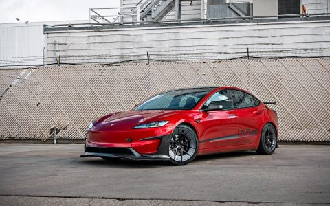 Red Rocket 2024 Tesla Model 3 Performance on 20 Inch UP Forged UP-RW Road Warrior Wheels 7 Red Rocket 2024 Tesla Model 3 Performance on 20 Inch UP Forged UP-RW Road Warrior Wheels