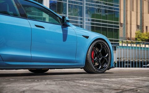 Frost Blue Metallic Tesla Model S Plaid with UP Forged UP-05 Satin Black Wheels 2 Frost Blue Metallic Tesla Model S Plaid with UP Forged UP-05 Satin Black Wheels