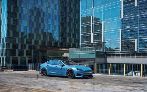 Frost Blue Metallic Tesla Model S Plaid with UP Forged UP-05 Satin Black Wheels 5 Frost Blue Metallic Tesla Model S Plaid with UP Forged UP-05 Satin Black Wheels