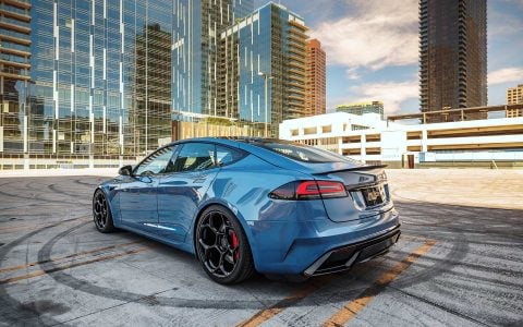 Frost Blue Metallic Tesla Model S Plaid with UP Forged UP-05 Satin Black Wheels 8 Frost Blue Metallic Tesla Model S Plaid with UP Forged UP-05 Satin Black Wheels