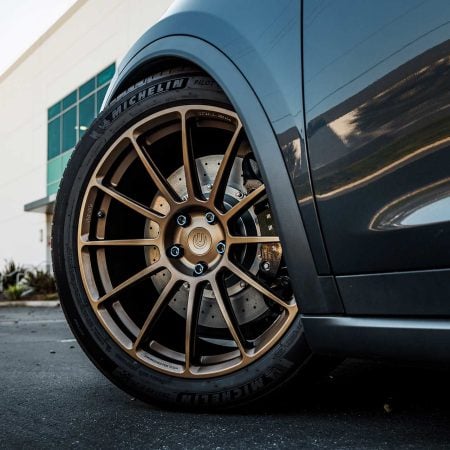 Stealth Grey Tesla Model X Long Range with UP Forged UP-03 Satin Bronze Wheels