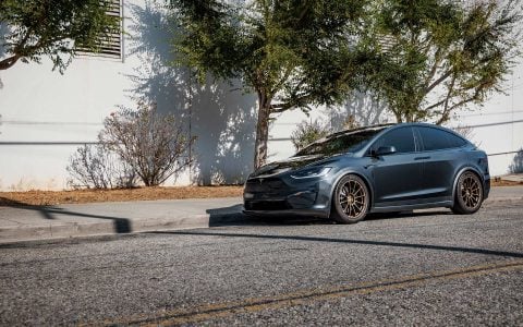 Stealth Grey Tesla Model X Long Range with UP Forged UP-03 Satin Bronze Wheels 10 Stealth Grey Tesla Model X Long Range with UP Forged UP-03 Satin Bronze Wheels