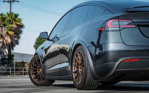 Stealth Grey Tesla Model X Long Range with UP Forged UP-03 Satin Bronze Wheels 4 Stealth Grey Tesla Model X Long Range with UP Forged UP-03 Satin Bronze Wheels