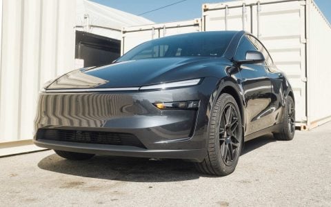 Stealth Grey Tesla Model Y Long Range with UP x BBS Flugplatz Wheels in Asteroid Graphite 9 Stealth Grey Tesla Model Y Long Range with UP x BBS Flugplatz Wheels in Asteroid Graphite