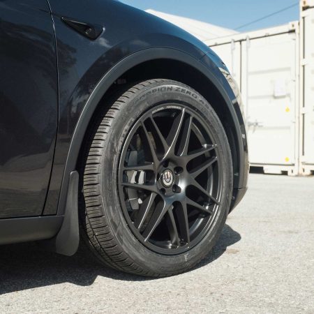 Stealth Grey Tesla Model Y Long Range with UP x BBS Flugplatz Wheels in Asteroid Graphite
