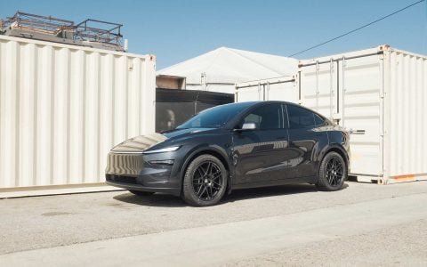 Stealth Grey Tesla Model Y Long Range with UP x BBS Flugplatz Wheels in Asteroid Graphite