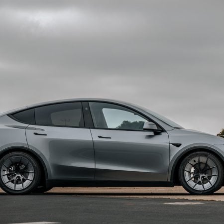 Unplugged Performance’s UP-RW aka Road Warrior on a Model Y at X Takeover