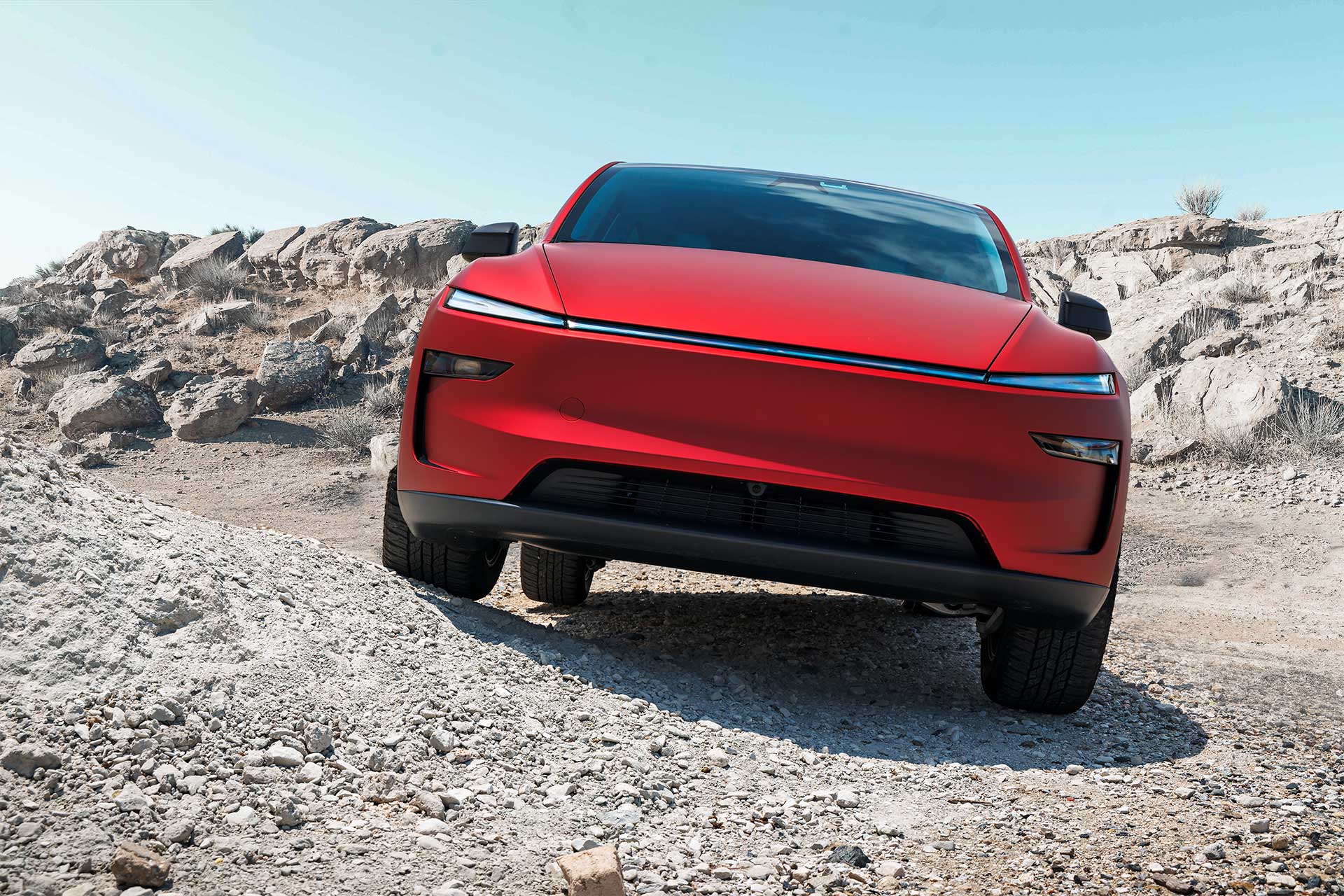 Tesla Model Y Leveling Lift Kit: Gain Ground Clearance, Keep Factory Comfort 2 Tesla-Model-Y-with-Leveling-Lift-Kit-by-Unplugged-Performance-1