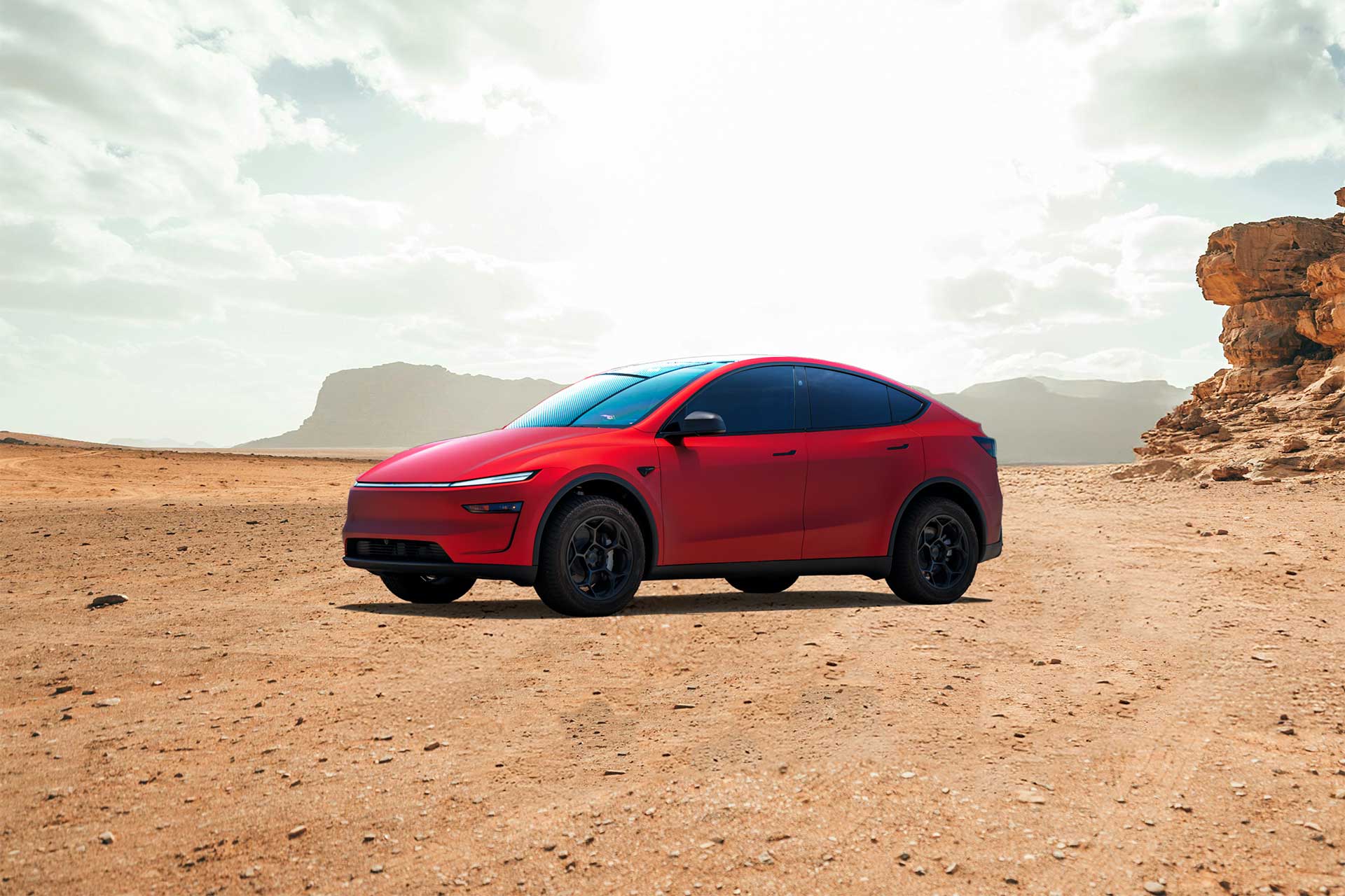 Tesla Model Y Leveling Lift Kit: Gain Ground Clearance, Keep Factory Comfort 1 Tesla-Model-Y-with-Leveling-Lift-Kit-by-Unplugged-Performance-2(1)