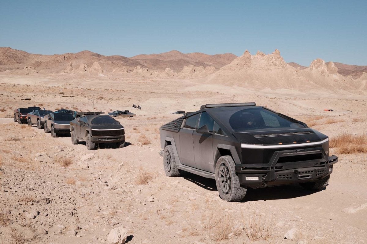 Trona Pinnacles Adventure with UP INVINCIBLE Parts and the Cybertruck Cyber Odyssey Community