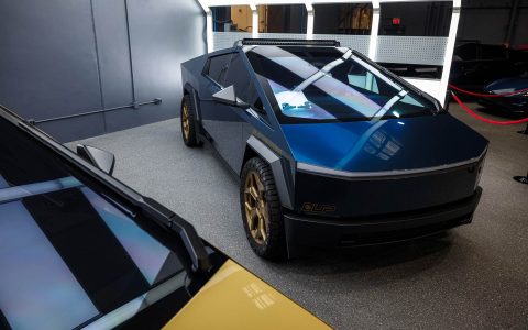 Welcoming Hundreds of Tesla Enthusiasts to Experience the Future of Tesla Customization 50 DennisCW's Agua Blue Wrapped Tesla Cybertruck welcome guests at the First-Ever Open House at UP Headquarters.