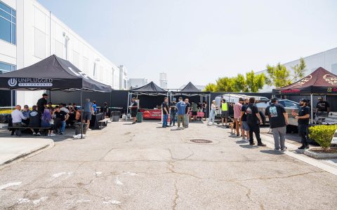 Welcoming Hundreds of Tesla Enthusiasts to Experience the Future of Tesla Customization 5 Outside of the Unplugged Performance Open House Event August 2nd.