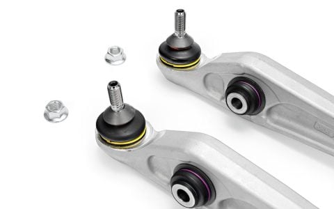 Unplugged Performance Tesla Model 3 Front Lower Control Arms Fore Aft Spherical Bushing 7