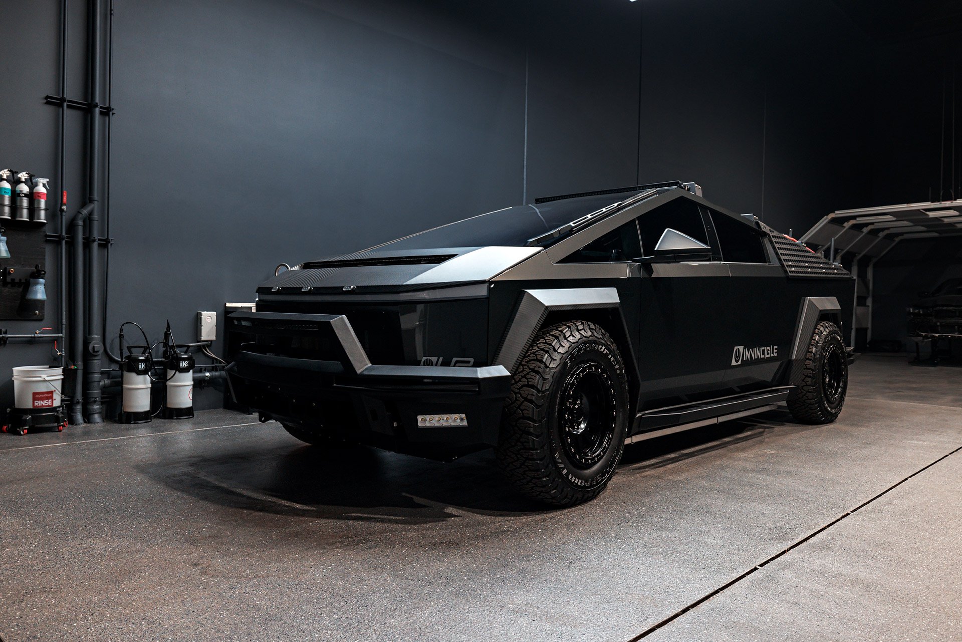 Why Forged Wheels Are the Ultimate Upgrade for Your Tesla Cybertruck 2 UP INVINCIBLE Cybertruck with Front and Rear Bumper UP-03 Beadlock Forged Wheels Roof Rails with Molle Panel Rack & 50in Light Bar